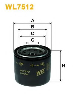 WIX FILTERS WL7512 Масляный фильтр для HYUNDAI SANTA FE III (Хендай Санта фэ3) WIX FILTERS WL7512 Масляный фильтр для HYUNDAI SANTA FE III (Хендай Санта фэ3)