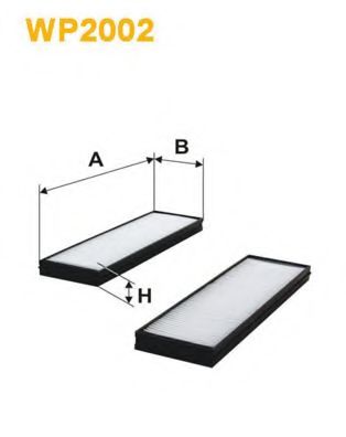 WIX FILTERS WP2002 Фильтр, воздух во внутренном пространстве для HYUNDAI (Хендай)