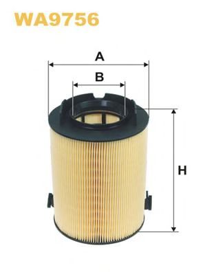 WIX FILTERS WA9756 Воздушный фильтр для VOLKSWAGEN GOLF AN (Фольксваген Гольф ан) WIX FILTERS WA9756 Воздушный фильтр для VOLKSWAGEN GOLF AN (Фольксваген Гольф ан)