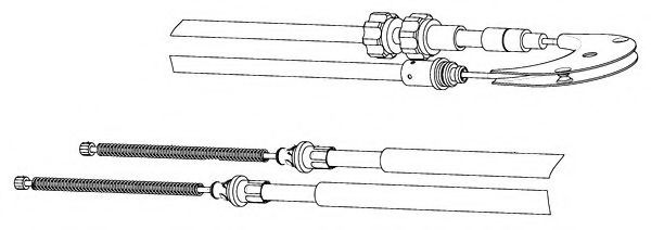 CEF FO02158 Трос, стояночная тормозная система для FORD FIESTA (Форд Фиэста) CEF FO02158 Трос, стояночная тормозная система для FORD FIESTA (Форд Фиэста)