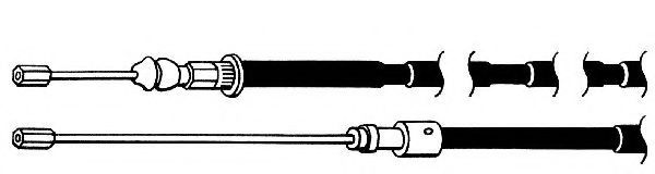 CEF PU02167 Трос, стояночная тормозная система для PEUGEOT 205 I (Пежо 205 и) CEF PU02167 Трос, стояночная тормозная система для PEUGEOT 205 I (Пежо 205 и)