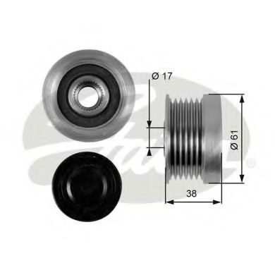 GATES OAP7036 Механизм свободного хода генератора для VOLVO S60 I (Вольво S60 1) GATES OAP7036 Механизм свободного хода генератора для VOLVO S60 I (Вольво S60 1)