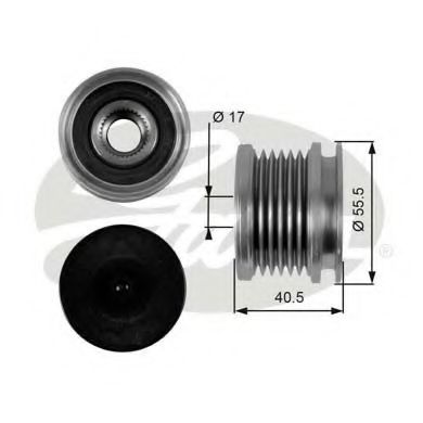 GATES OAP7040 Механизм свободного хода генератора для VOLKSWAGEN POLO CLASSIC (Фольксваген Поло классик) GATES OAP7040 Механизм свободного хода генератора для VOLKSWAGEN POLO CLASSIC (Фольксваген Поло классик)