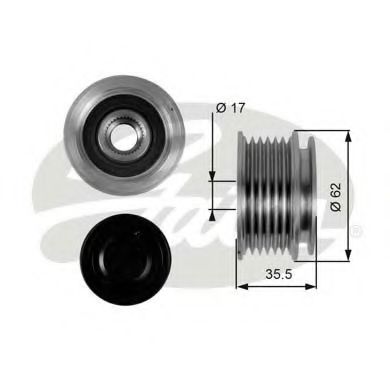 GATES OAP7044 Механизм свободного хода генератора для AUDI TT (Ауди Тт) GATES OAP7044 Механизм свободного хода генератора для AUDI TT (Ауди Тт)