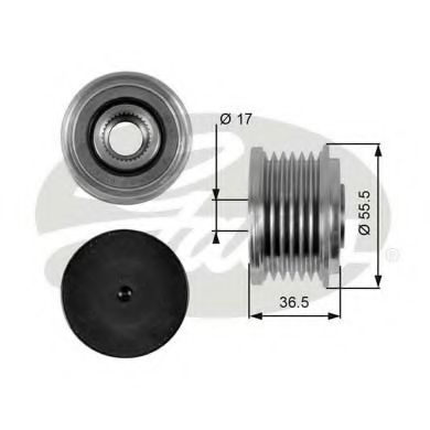 GATES OAP7049 Механизм свободного хода генератора для MERCEDES-BENZ C-CLASS COUPE (Мэрcэдэс-бэнз С класс cоупэ) GATES OAP7049 Механизм свободного хода генератора для MERCEDES-BENZ C-CLASS COUPE (Мэрcэдэс-бэнз С класс cоупэ)