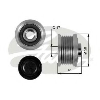 GATES OAP7052 Механизм свободного хода генератора для ALFA ROMEO BRERA (Альфа ромео Брэра) GATES OAP7052 Механизм свободного хода генератора для ALFA ROMEO BRERA (Альфа ромео Брэра)