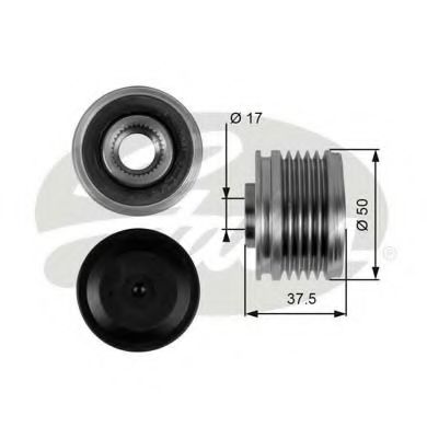 GATES OAP7053 Механизм свободного хода генератора для MITSUBISHI COLT VI (Митсубиши/митсубиси Кольт 6) GATES OAP7053 Механизм свободного хода генератора для MITSUBISHI COLT VI (Митсубиши/митсубиси Кольт 6)