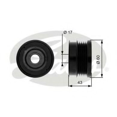 GATES OAP7062 Механизм свободного хода генератора для OPEL SIGNUM (Опель Сигнум) GATES OAP7062 Механизм свободного хода генератора для OPEL SIGNUM (Опель Сигнум)