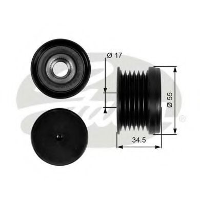 GATES OAP7090 Механизм свободного хода генератора для VOLKSWAGEN VENTO IV (Фольксваген Венто 4) GATES OAP7090 Механизм свободного хода генератора для VOLKSWAGEN VENTO IV (Фольксваген Венто 4)