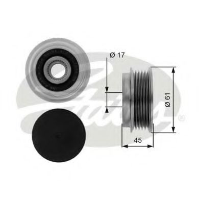 GATES OAP7093 Механизм свободного хода генератора для KIA CARNIVAL I (Киа Карнивал 1) GATES OAP7093 Механизм свободного хода генератора для KIA CARNIVAL I (Киа Карнивал 1)