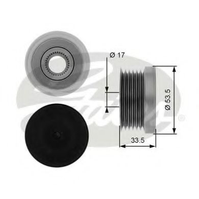 GATES OAP7111 Механизм свободного хода генератора для BMW X5 (Бмв Х5) GATES OAP7111 Механизм свободного хода генератора для BMW X5 (Бмв Х5)