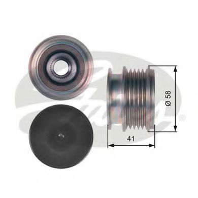 GATES OAP7126 Механизм свободного хода генератора для VOLVO V60 (Вольво V60) GATES OAP7126 Механизм свободного хода генератора для VOLVO V60 (Вольво V60)