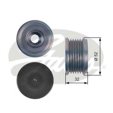 GATES OAP7140 Механизм свободного хода генератора для CITROËN C2 ENTERPRISE (CитроËн C2 энтэрприсэ) GATES OAP7140 Механизм свободного хода генератора для CITROËN C2 ENTERPRISE (CитроËн C2 энтэрприсэ)