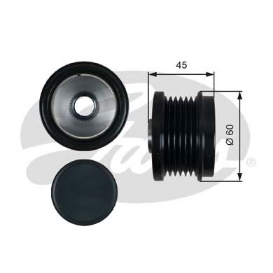 GATES OAP7155 Механизм свободного хода генератора для VOLVO C30 (Вольво C30) GATES OAP7155 Механизм свободного хода генератора для VOLVO C30 (Вольво C30)