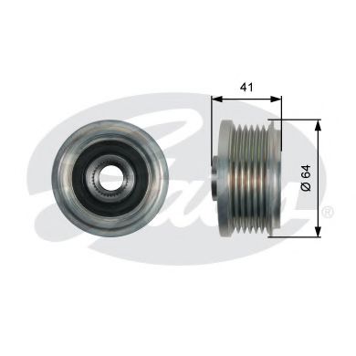 GATES OAP7162 Механизм свободного хода генератора для OPEL MOKKA (Опель Мокка) GATES OAP7162 Механизм свободного хода генератора для OPEL MOKKA (Опель Мокка)