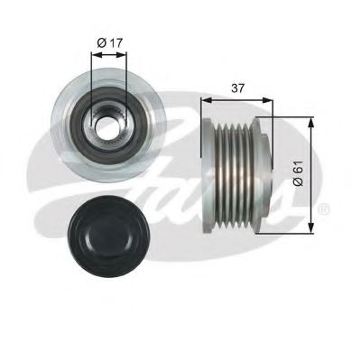 GATES OAP7164 Механизм свободного хода генератора для CHEVROLET CRUZE (Шевроле Круз) GATES OAP7164 Механизм свободного хода генератора для CHEVROLET CRUZE (Шевроле Круз)