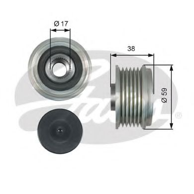 GATES OAP7177 Механизм свободного хода генератора для HYUNDAI SANTA FE III (Хендай Санта фэ3) GATES OAP7177 Механизм свободного хода генератора для HYUNDAI SANTA FE III (Хендай Санта фэ3)