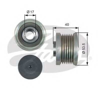 GATES OAP7179 Механизм свободного хода генератора для NISSAN TIIDA (Ниссан Т2да) GATES OAP7179 Механизм свободного хода генератора для NISSAN TIIDA (Ниссан Т2да)