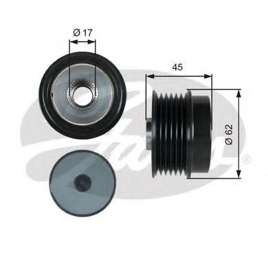 GATES OAP7180 Механизм свободного хода генератора для HYUNDAI VELOSTER (Хендай Vэлостэр) GATES OAP7180 Механизм свободного хода генератора для HYUNDAI VELOSTER (Хендай Vэлостэр)