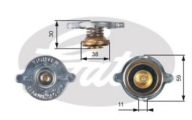 GATES RC101 Крышка, радиатор 