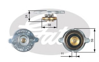 GATES RC118 Крышка, радиатор для PEUGEOT (Пежо) GATES RC118 Крышка, радиатор для PEUGEOT (Пежо)