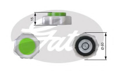 GATES RC209 Крышка, резервуар охлаждающей жидкости для RENAULT SCNIC I (Рено Сценик и) GATES RC209 Крышка, резервуар охлаждающей жидкости для RENAULT SCNIC I (Рено Сценик и)
