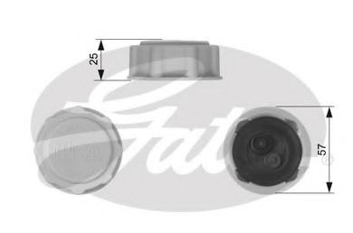 GATES RC227 Крышка, резервуар охлаждающей жидкости для MAZDA 121 III (Мазда 121 3) GATES RC227 Крышка, резервуар охлаждающей жидкости для MAZDA 121 III (Мазда 121 3)