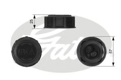 GATES RC233 Крышка, резервуар охлаждающей жидкости для FORD ORION II (Форд Орион 2) GATES RC233 Крышка, резервуар охлаждающей жидкости для FORD ORION II (Форд Орион 2)
