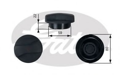 GATES RC245 Крышка, резервуар охлаждающей жидкости для AUDI Q7 (Ауди Кью 7) GATES RC245 Крышка, резервуар охлаждающей жидкости для AUDI Q7 (Ауди Кью 7)