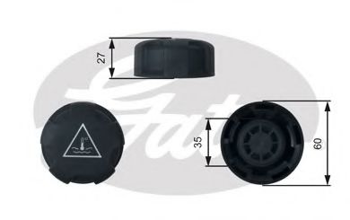 GATES RC247 Крышка, резервуар охлаждающей жидкости для BMW I3 (Бмв И3) GATES RC247 Крышка, резервуар охлаждающей жидкости для BMW I3 (Бмв И3)
