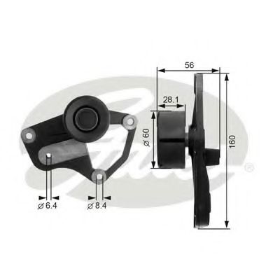 GATES T36021 Паразитный ведущий ролик, поликлиновой ремень для PEUGEOT 306 (Пежо 306) GATES T36021 Паразитный ведущий ролик, поликлиновой ремень для PEUGEOT 306 (Пежо 306)