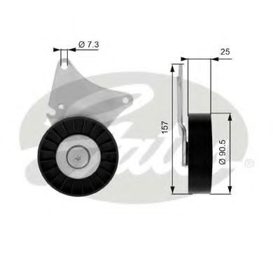 GATES T36030 Паразитный ведущий ролик, поликлиновой ремень для PEUGEOT 406 (Пежо 406) GATES T36030 Паразитный ведущий ролик, поликлиновой ремень для PEUGEOT 406 (Пежо 406)