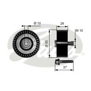 GATES T36300 Паразитный ведущий ролик, поликлиновой ремень для AUDI TT (Ауди Тт) GATES T36300 Паразитный ведущий ролик, поликлиновой ремень для AUDI TT (Ауди Тт)