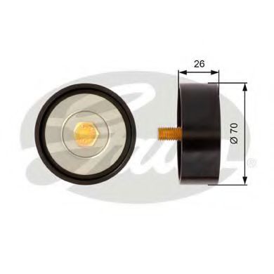 GATES T36307 Паразитный ведущий ролик, поликлиновой ремень для KIA K3 II (Киа К3 2) GATES T36307 Паразитный ведущий ролик, поликлиновой ремень для KIA K3 II (Киа К3 2)