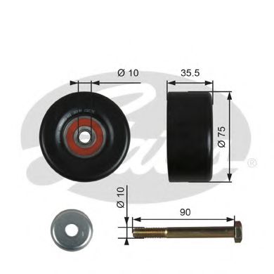 GATES T36357 Паразитный ведущий ролик, поликлиновой ремень для NISSAN MURANO (Ниссан Мурано) GATES T36357 Паразитный ведущий ролик, поликлиновой ремень для NISSAN MURANO (Ниссан Мурано)