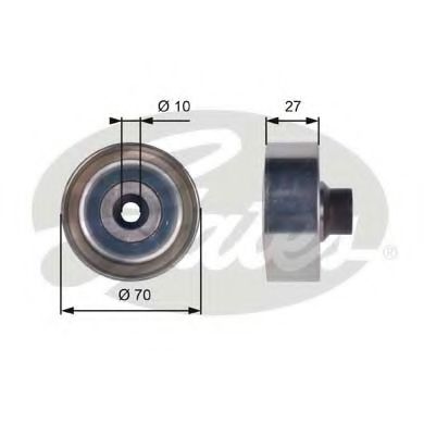 GATES T36361 Паразитный ведущий ролик, поликлиновой ремень для PEUGEOT 207 (Пежо 207) GATES T36361 Паразитный ведущий ролик, поликлиновой ремень для PEUGEOT 207 (Пежо 207)