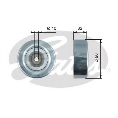GATES T36495 Паразитный ведущий ролик, поликлиновой ремень для MITSUBISHI GALANT (Митсубиши/митсубиси Галант) GATES T36495 Паразитный ведущий ролик, поликлиновой ремень для MITSUBISHI GALANT (Митсубиши/митсубиси Галант)