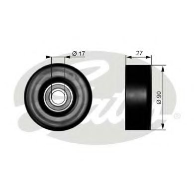 GATES T38010 Паразитный ведущий ролик, поликлиновой ремень для CHEVROLET (Шевроле) GATES T38010 Паразитный ведущий ролик, поликлиновой ремень для CHEVROLET (Шевроле)