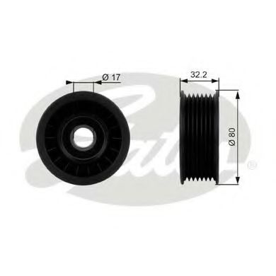 GATES T38016 Паразитный ведущий ролик, поликлиновой ремень для HONDA BALLADE VIII (Хонда Балладэ v3) GATES T38016 Паразитный ведущий ролик, поликлиновой ремень для HONDA BALLADE VIII (Хонда Балладэ v3)