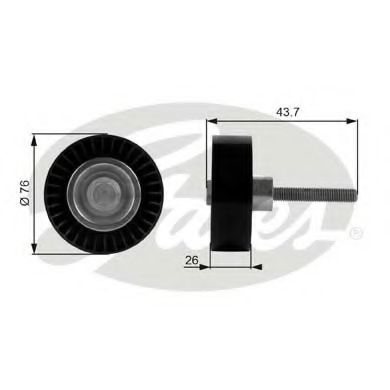 GATES T38054 Паразитный ведущий ролик, поликлиновой ремень для VOLKSWAGEN JETTA I (Фольксваген Жэтта и) GATES T38054 Паразитный ведущий ролик, поликлиновой ремень для VOLKSWAGEN JETTA I (Фольксваген Жэтта и)