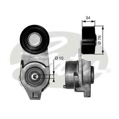 GATES T38565 Натяжитель ремня, клиновой зубча для VOLVO FH 16 (Вольво Фх 16) GATES T38565 Натяжитель ремня, клиновой зубча для VOLVO FH 16 (Вольво Фх 16)
