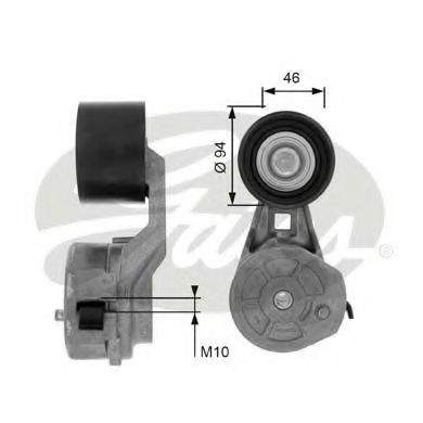 GATES T38602 Натяжитель ремня, клиновой зубча для MERCEDES-BENZ ACTROS MP2 / MP3 (Мэрcэдэс-бэнз Аcтрос мп2 / мп3) GATES T38602 Натяжитель ремня, клиновой зубча для MERCEDES-BENZ ACTROS MP2 / MP3 (Мэрcэдэс-бэнз Аcтрос мп2 / мп3)