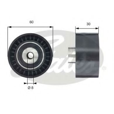 GATES T42188 Паразитный Ведущий ролик, зубчатый ремень для PEUGEOT 207 (Пежо 207) GATES T42188 Паразитный Ведущий ролик, зубчатый ремень для PEUGEOT 207 (Пежо 207)