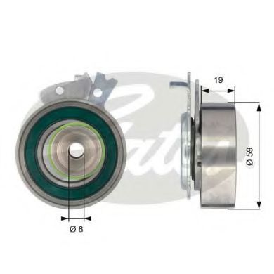 GATES T43038 Натяжной ролик, ремень ГРМ для OPEL CORSA A (Опель Cорса а) GATES T43038 Натяжной ролик, ремень ГРМ для OPEL CORSA A (Опель Cорса а)
