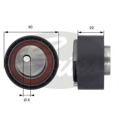 GATES T43055 Натяжной ролик, ремень ГРМ для FIAT 500 (Фиат 500) GATES T43055 Натяжной ролик, ремень ГРМ для FIAT 500 (Фиат 500)