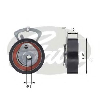 GATES T43078 Натяжной ролик, ремень ГРМ для VOLKSWAGEN LUPO (Фольксваген Лупо) GATES T43078 Натяжной ролик, ремень ГРМ для VOLKSWAGEN LUPO (Фольксваген Лупо)