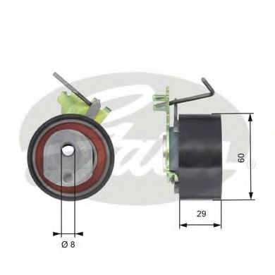 GATES T43088 Натяжной ролик, ремень ГРМ для PEUGEOT (Пежо) GATES T43088 Натяжной ролик, ремень ГРМ для PEUGEOT (Пежо)