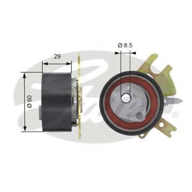 GATES T43089 Натяжной ролик, ремень ГРМ для CITROëN (Cитроëн) GATES T43089 Натяжной ролик, ремень ГРМ для CITROëN (Cитроëн)