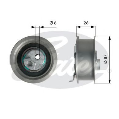 GATES T43237 Натяжной ролик, ремень ГРМ для VOLKSWAGEN SCIROCCO (Фольксваген Сcироccо) GATES T43237 Натяжной ролик, ремень ГРМ для VOLKSWAGEN SCIROCCO (Фольксваген Сcироccо)