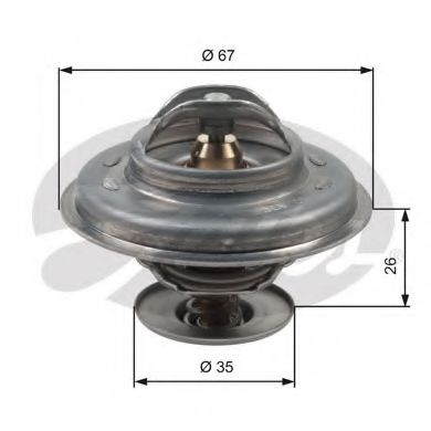 GATES TH11687G1 Термостат, охлаждающая жидкость для VOLVO 960 (Вольво 960) GATES TH11687G1 Термостат, охлаждающая жидкость для VOLVO 960 (Вольво 960)
